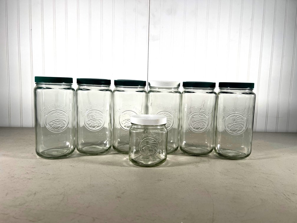 Lot of 6 Canisters 9” Tall & 1 Canister 5” Tall