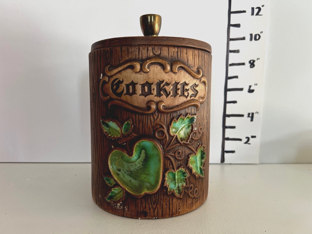 Wood Look Canister Cookie Jar