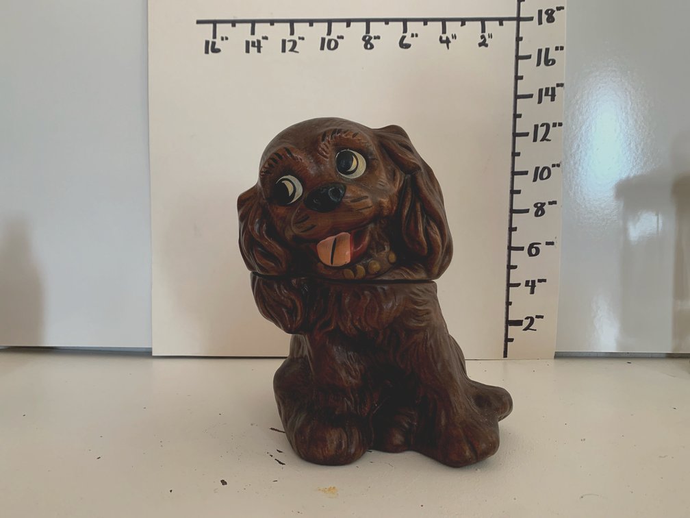 Cocker Spaniel Shaped Cookie Jar. 