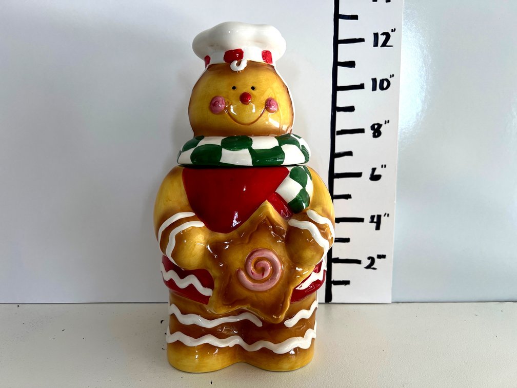 Gingerbread Boy Christmas Cookie Jar
