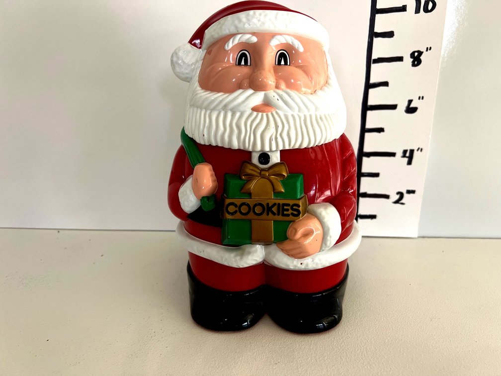 Santa Claus Talking Plastic Cookie Jar