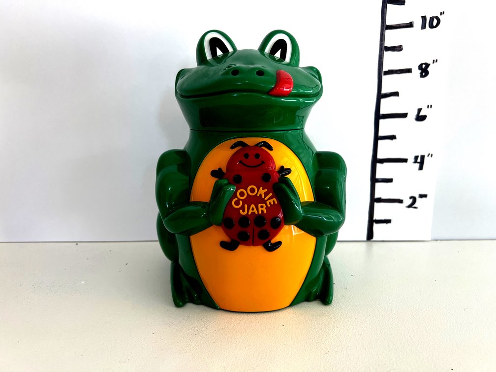 Singing Frog Plastic Cookie Jar
