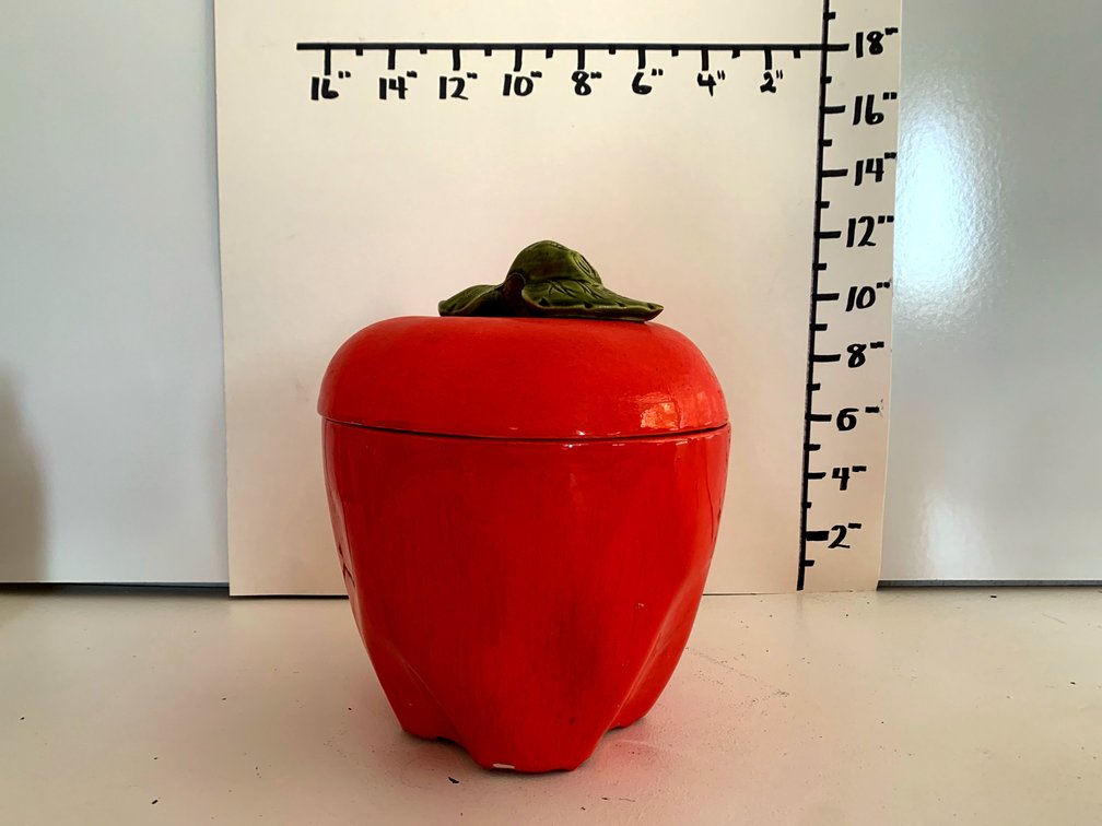 Apple Shaped Cookie Jar