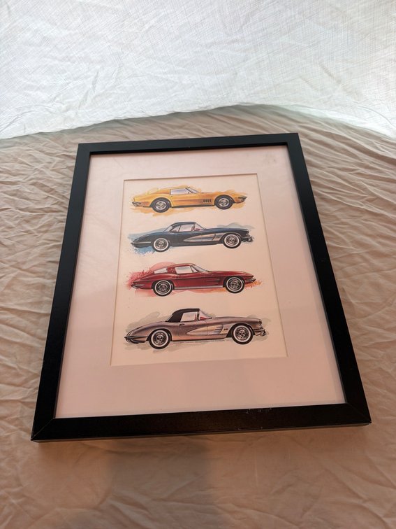 Framed Art Print Featuring Classic Convertible Cars