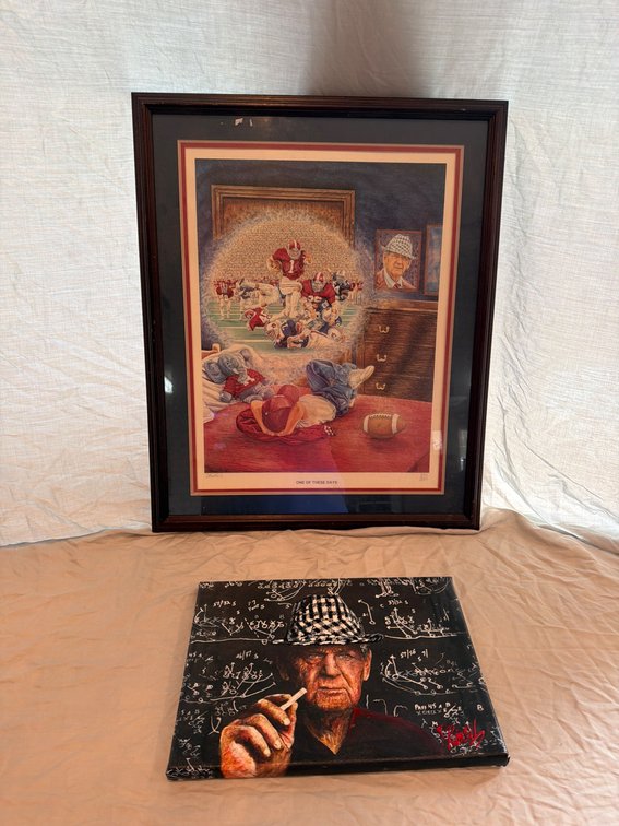 Framed Print and Canvas Artwork Featuring Football Themes