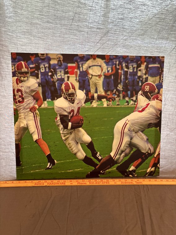 Football Canvas Wall Art with On-Field Action Scene
