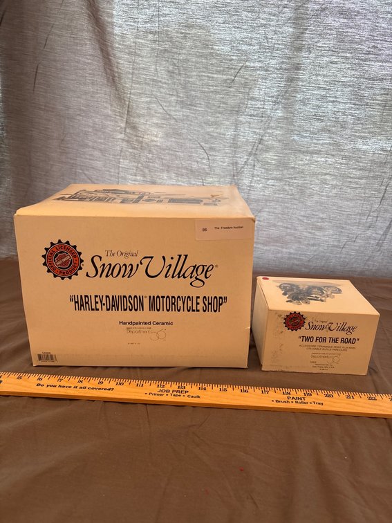 Department 56 Harley-Davidson Snow Village Set