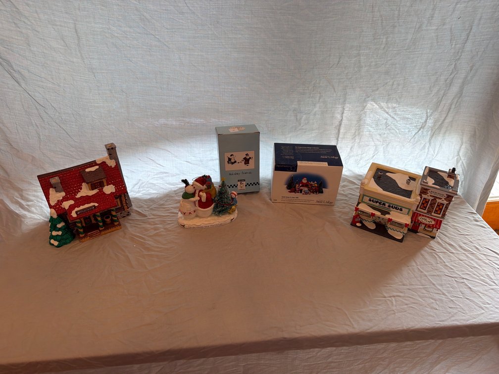 Holiday-Themed Decor Including Department 56 Pieces