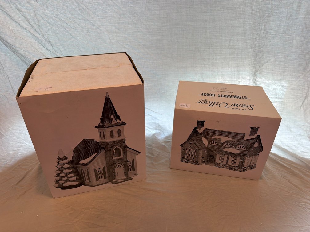 Snow Village Ceramic Houses in Original Boxes