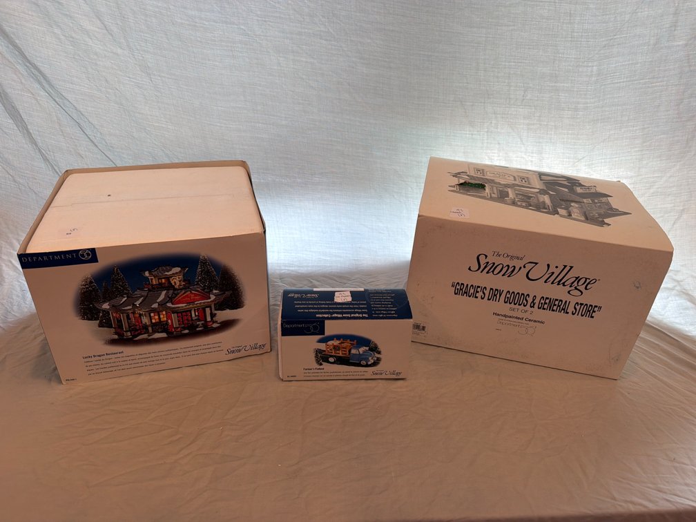 Department 56 Snow Village Collectibles - Lot of 3