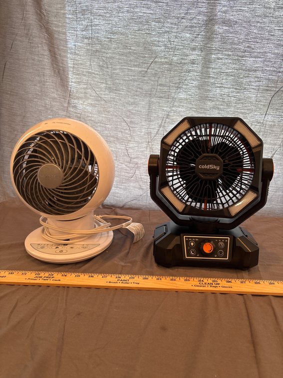 Two Portable Table Fans: ColdSky and Iris USA
