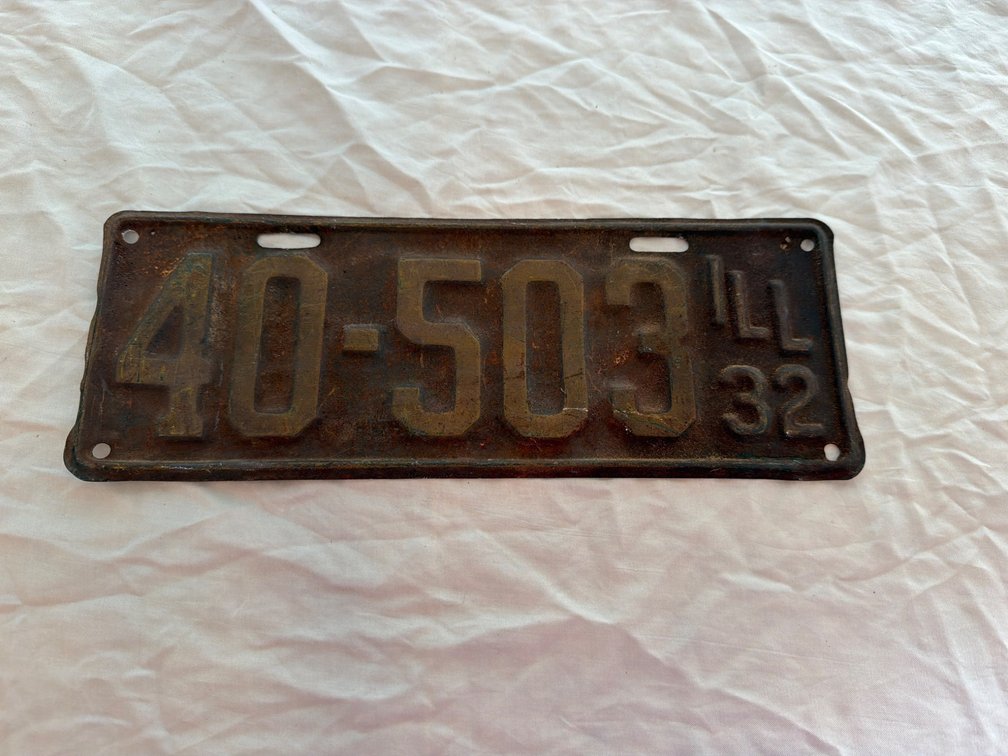1932 Illinois License Plate 40-503