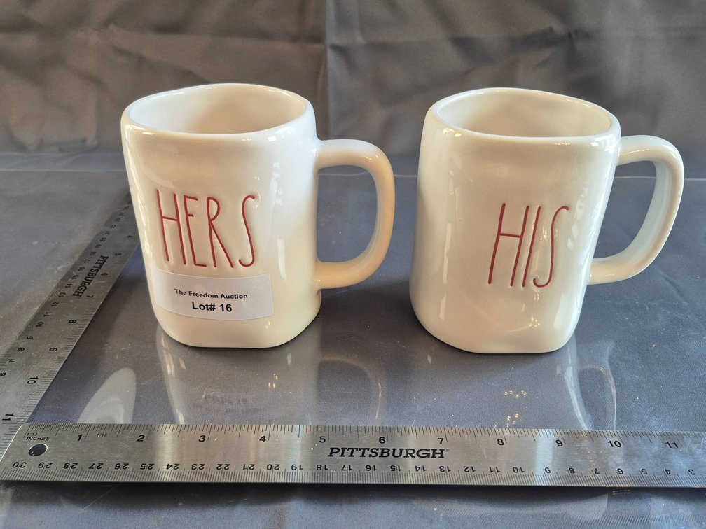 Rae Dunn His & Hers Ceramic Mugs by Magenta