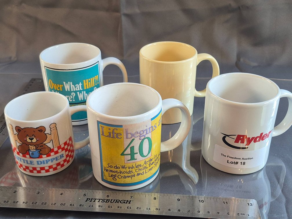 Ceramic Mugs Including Studio 4 East, Ryder, and Generic Designs