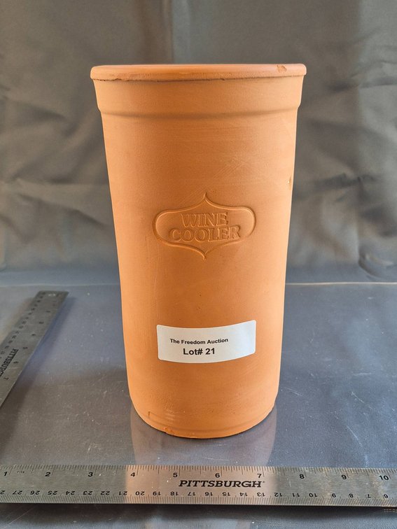 Terracotta Wine Cooler with Imprinted Design