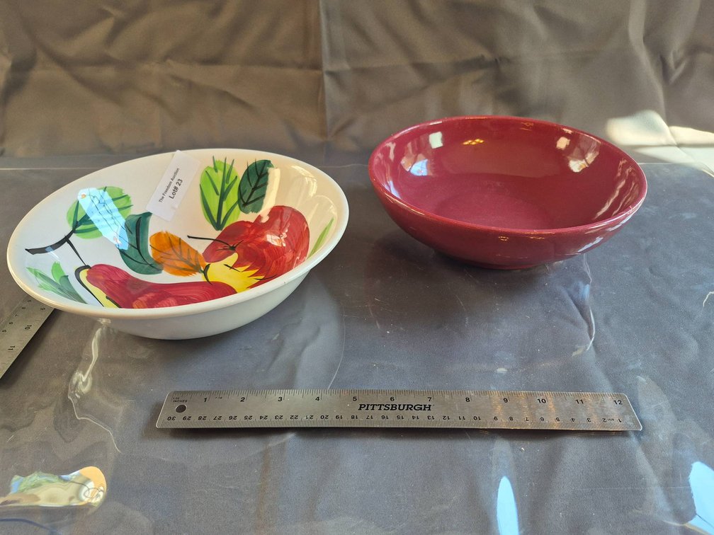 Two Decorative Bowls, One Hand-Painted, Made in Japan
