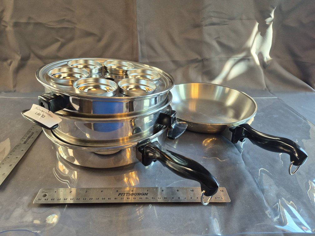 Townecraft Stainless Steel Cookware Set with Egg Poacher and Skillet