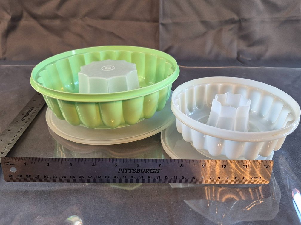Tupperware Gelatin Mold Set with Two Containers and Lids
