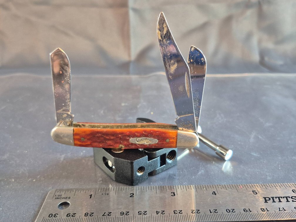Case XX USA Three-Blade Pocket Knife with Jigged Bone Handle