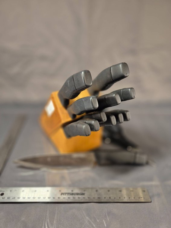 Imperial Knife Block Set with Black Handles and Scissors