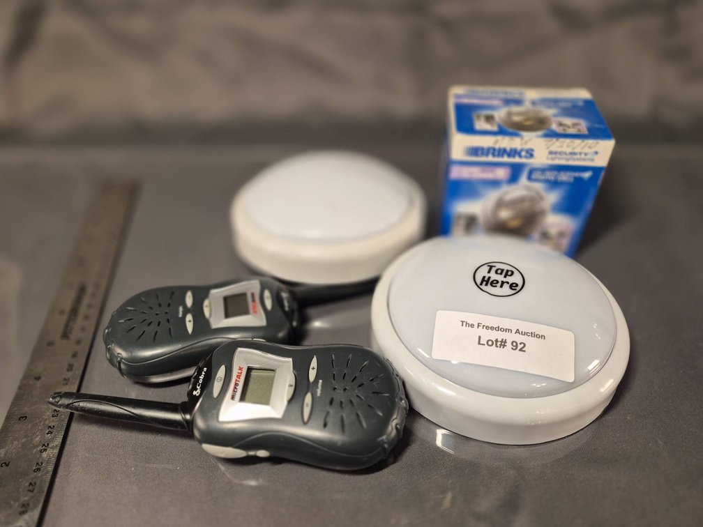Cobra Walkie Talkies and Brinks Security Photo Cell Lot