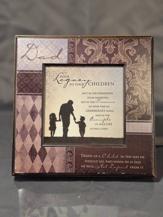 Carpenter 'Your Legacy to Your Children' Decorative Plaque Frame