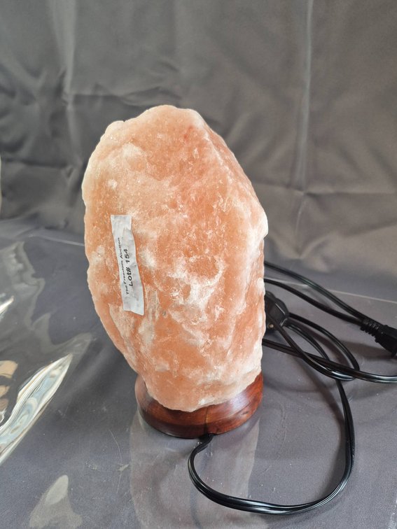 The Spice Lab Himalayan Salt Lamp with Wooden Base and Corded Plug
