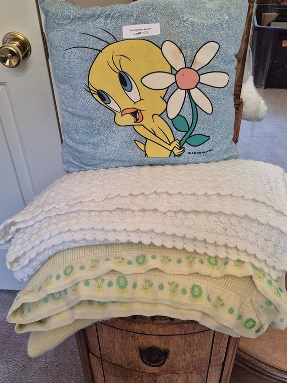 Baby Blankets and Tweety Pillow Featuring Warner Bros. Character