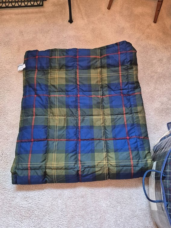 Plaid Throw with Blue, Green, and Red Pattern