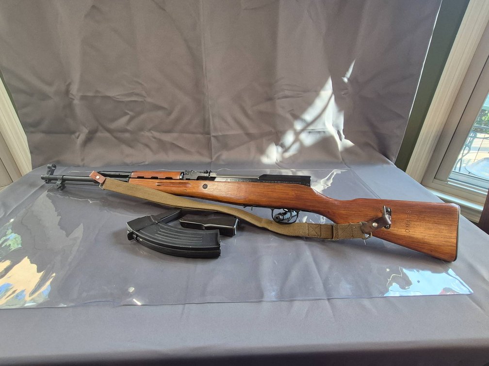 Norinco SKS Rifle with Sling, Extended Magazine, and Accessories