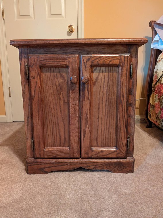 Solid Wood Cabinet with Double Doors