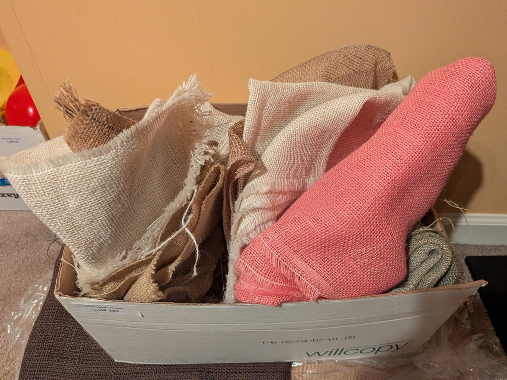 Textile Fabric Scraps in Box