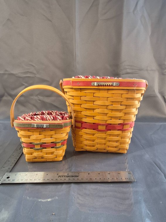 Longaberger 1998 'Glad Tidings' Christmas Collection Basket Set
