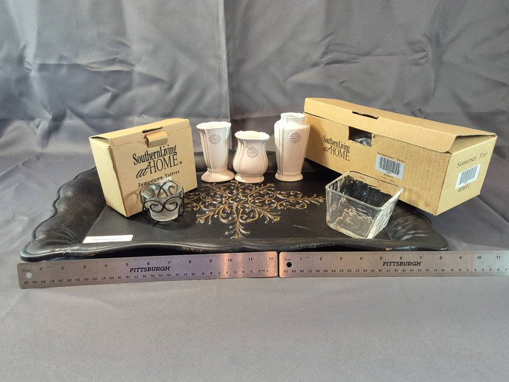 Southern Living at HOME Decorative Tray, Vases, and Candle Holders
