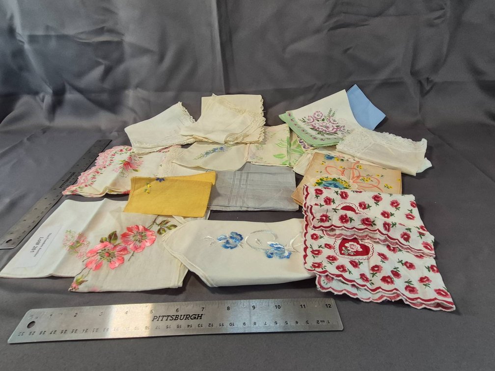 Women's Handkerchiefs with Embroidered and Printed Designs