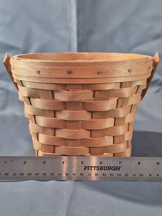 Longaberger Handwoven Basket with Plastic Liner, 1993