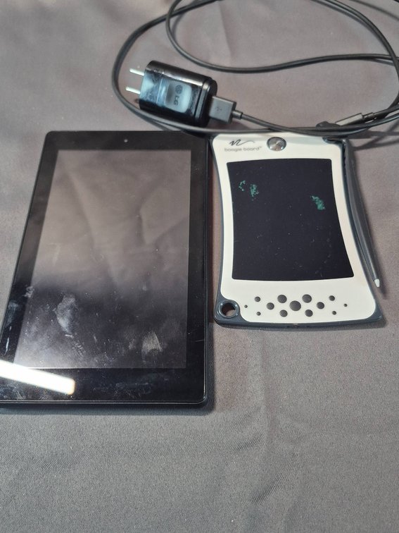 Amazon Kindle Fire Tablet With Charger and Boogie Board