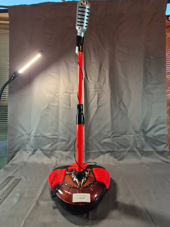 Early Learning Centre Toy Microphone Stand, 2010, Red and Black