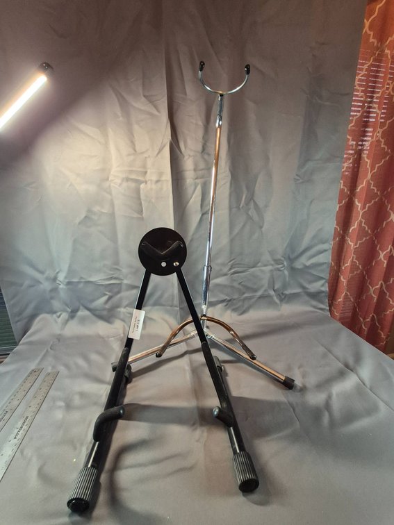 Metal Guitar Stand And Adjustable Music Stand Set