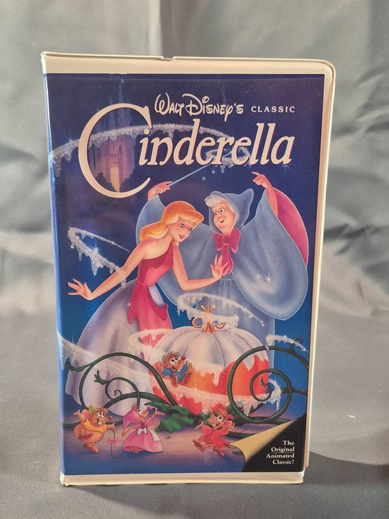 Walt Disney's Classic 'Cinderella' VHS Tape in Clamshell Case