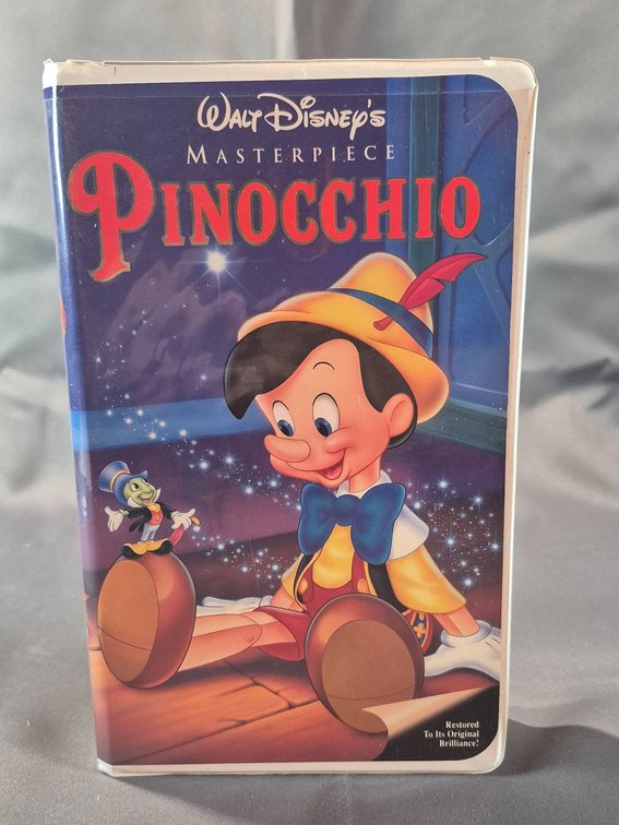 Walt Disney's Masterpiece Pinocchio VHS with Case