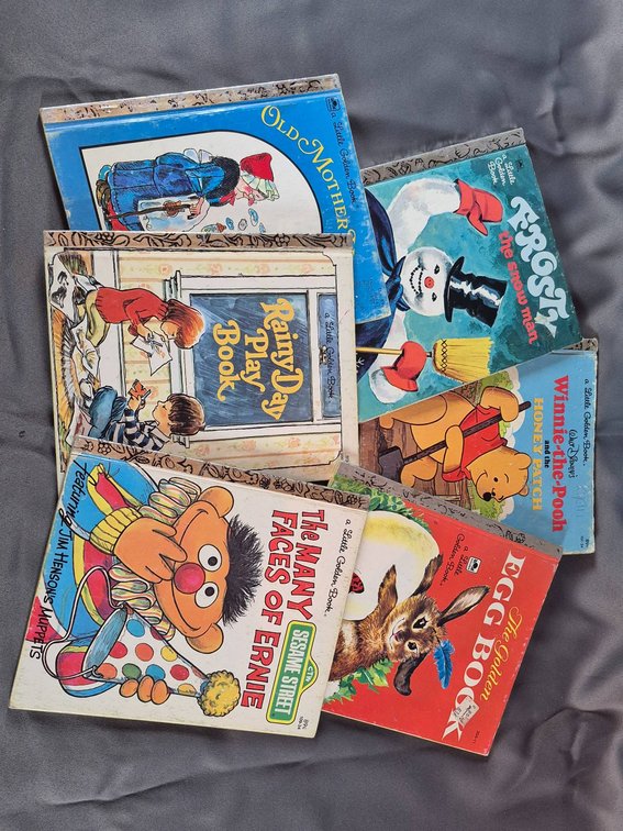 Little Golden Books Lot Featuring Ernie, Winnie the Pooh, and More