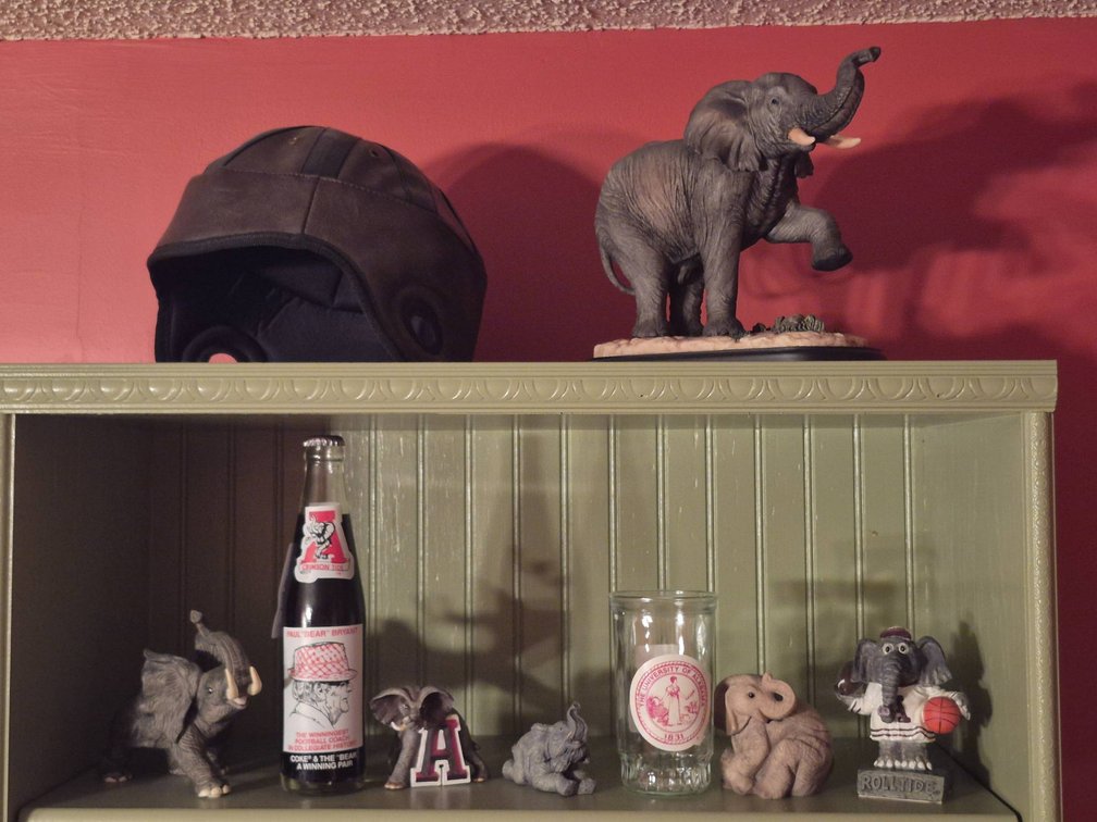 University of Alabama Sports Collectibles and Memorabilia Display Set