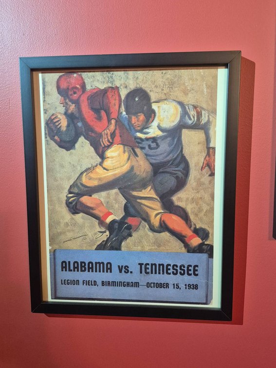 Framed Vintage Alabama Football Program Covers (Lot 370)