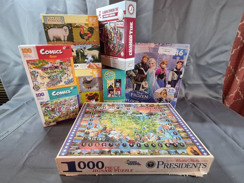 7 Jigsaw Puzzles, Including White Mountain, Disney Frozen, and More