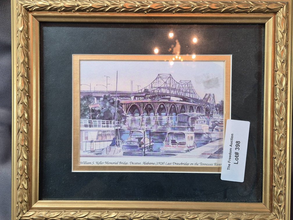 Framed Print of William S. Keller Memorial Bridge, Florence, Alabama