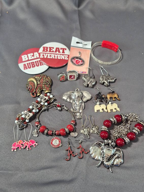 Alabama Crimson Tide Jewelry and Accessories Lot