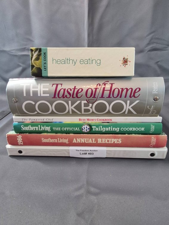 Six Cookbooks Including 'Taste of Home' and 'Southern Living'
