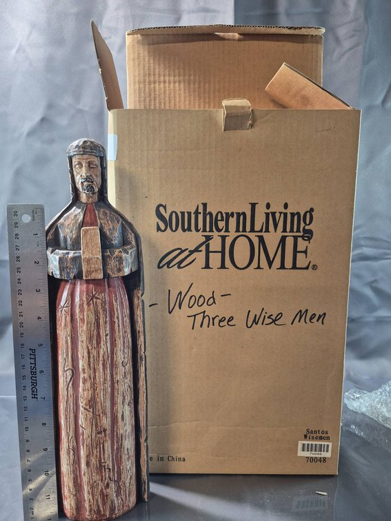 Southern Living at Home Wood Santos Wiseman Figurine