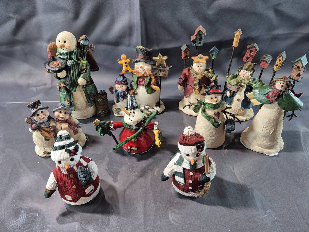 Snowman Figurines, Including Deb Strain 1999 for RAZ